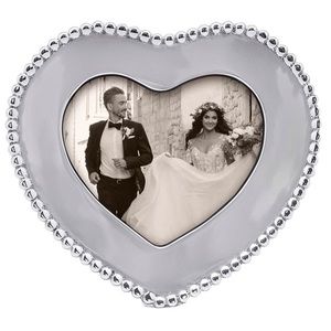 Mariposa Beaded Heart Frame, 4" x 6"